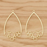 10 Boho Water Drop Charms Pendants for DIY Earrings 48x27mm