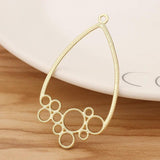 10 Boho Water Drop Charms Pendants for DIY Earrings 48x27mm