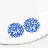 20pcs 20mm Hollow Out Filigree Round Charms Jewelry Making Pendants