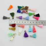 50Pcs Mix Tassel Silk Brush Pendant Charms for Jewelry Making DIY