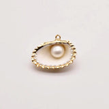 2Pcs Natural Shell Shaped Large Pearl Freshwater Pearl For DIY Jewelry JA0095