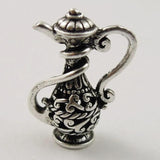 20pcs Silver Alloy Tea Pot Necklace Pendant Charms Hollow Pot Man Top 37332