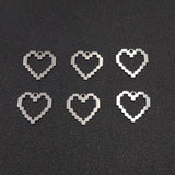 10pcs Stainless Steel Large Mosaic Love Hearts Charm for Jewelry Making