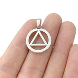 20pcs Tibetan Silver AA Recovery Triangle Symbol Charms for Jewelry Making