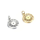 5Pcs Stainless Steel Sun Charms Celestial Flare Pendant DIY Jewelry Making