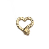 5Pcs Gold Heart Charms Pendant For Jewelry Making