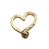 5Pcs Gold Heart Charms Pendant For Jewelry Making