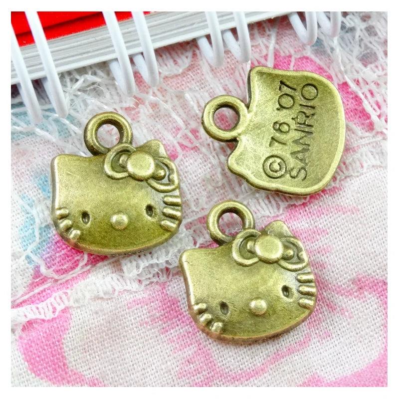 80Pcs Cat Charms 11.5*13MM for DIY Jewelry Making Pendant
