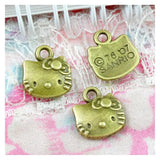 80Pcs Cat Charms 11.5*13MM for DIY Jewelry Making Pendant
