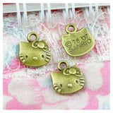 80Pcs Cat Charms 11.5*13MM for DIY Jewelry Making Pendant