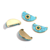 4pcs Boho Sun Green Stone Charms for DIY Jewelry Making
