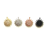 5pcs Small Sun Micro Pave Charms for Jewelry Making