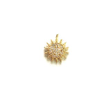 5pcs Small Sun Micro Pave Charms for Jewelry Making