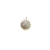 5pcs Small Sun Micro Pave Charms for Jewelry Making