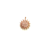 5pcs Small Sun Micro Pave Charms for Jewelry Making