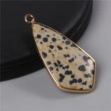 2pcs Quartz Stone Slice Pendants for Jewelry Making