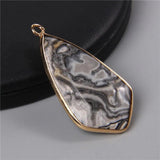 2pcs Quartz Stone Slice Pendants for Jewelry Making