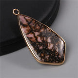 2pcs Quartz Stone Slice Pendants for Jewelry Making