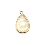 10PCS Small Golden Water Drop Charms Conch Shell Pendants for Jewelry Making