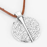 2Pcs Tibetan Silver Round Charms Pendant For Necklace Making