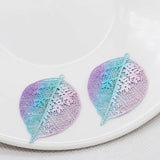 20pcs 28.5*42mm Copper Leaf Shape Charms Earring Pendant DIY Jewelry Findings