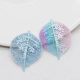 20pcs 28.5*42mm Copper Leaf Shape Charms Earring Pendant DIY Jewelry Findings