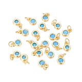 20pcs Brass CZ Birthstone Charms for DIY Earrings