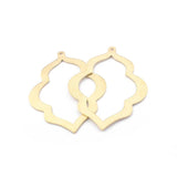 10pcs Brass Dull Charms Open Symmetrical Pendant DIY Earring Jewelry Making