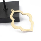 10pcs Brass Dull Charms Open Symmetrical Pendant DIY Earring Jewelry Making