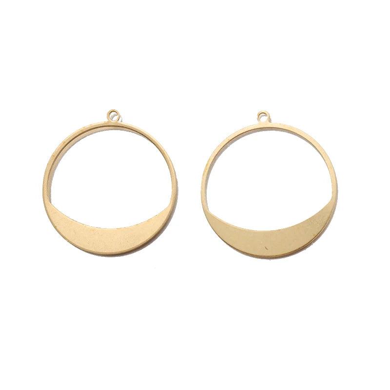 20pcs Brass Round Charms Pendants for DIY Jewelry Making