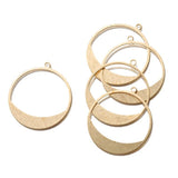 20pcs Brass Round Charms Pendants for DIY Jewelry Making