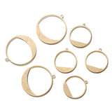 20pcs Brass Round Charms Pendants for DIY Jewelry Making