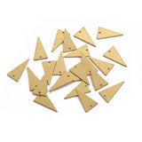 40pcs Raw Brass 11x20mm Triangle Charms Stamping Blank Charm For DIY Earrings