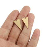 40pcs Raw Brass 11x20mm Triangle Charms Stamping Blank Charm For DIY Earrings