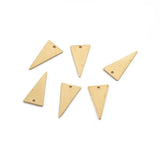 40pcs Raw Brass 11x20mm Triangle Charms Stamping Blank Charm For DIY Earrings