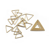 Brass Triangle Hollow Frame Charms for Earring DIY Jewelry Making