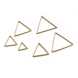 Brass Triangle Hollow Frame Charms for Earring DIY Jewelry Making