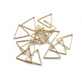 Brass Triangle Hollow Frame Charms for Earring DIY Jewelry Making