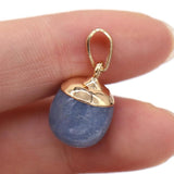 5pcs Natural Stone Bean Shape Pendant for DIY Jewelry Making