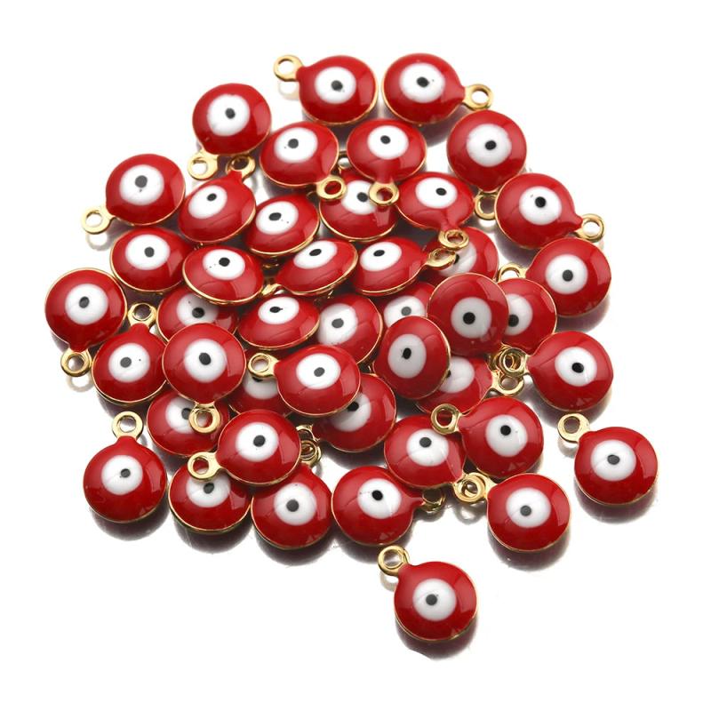 20Pcs Turkey Eye Charms for DIY Jewelry Making