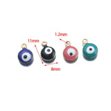 20Pcs Turkey Eye Charms for DIY Jewelry Making