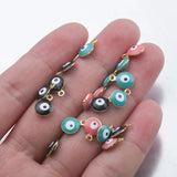 20Pcs Turkey Eye Charms for DIY Jewelry Making