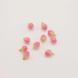 5Pcs Red Resin Strawberry Charms for DIY Jewelry Making