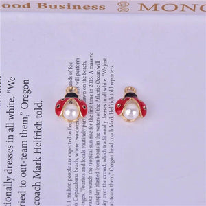 5pcs Pearl Ladybug Charm for Jewelry Making Findings DIY