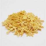 100g/Pack Mixed Alloy Christmas Snowflake Charms Xmas Decor