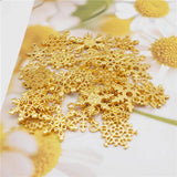 100g/Pack Mixed Alloy Christmas Snowflake Charms Xmas Decor