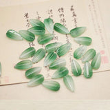 100 PCS Lampwork Leaf Pendant Charms For DIY Jewelry Making