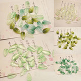 100 PCS Lampwork Leaf Pendant Charms For DIY Jewelry Making