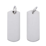 10 Pcs Stainless Steel Rectangle Charms Pendants for DIY Jewelry Making