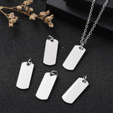 10 Pcs Stainless Steel Rectangle Charms Pendants for DIY Jewelry Making
